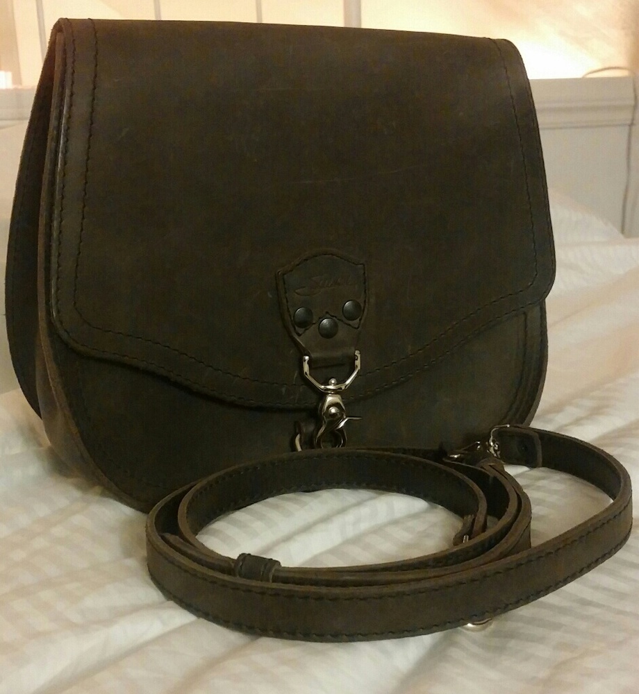 Saddleback Leather Carbon hobo purse